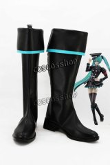 画像: VOCALOID ボーカロイド 初音ミク 軍服の コスプレ靴 ブーツ