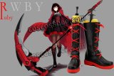 画像: RWBY ルビー ルビー・ローズ風 Ruby Rose コスプレ靴 ブーツ