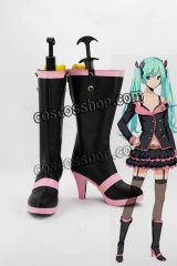 画像: VOCALOID 初音風 コスプレ靴 ブーツ 