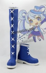 画像: VOCALOID ボーカロイド 2014 雪ミク風 コスプレ靴 ブーツ