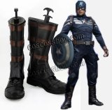 画像: キャプテン・アメリカ Captain America スティーブ・ロジャース キャプテン・アメリカ風 コスプレ靴 ブーツ