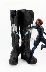 画像: アベンジャーズ The Avengers シビル・ウォー キャプテン・アメリカ ブラック・ウィドウ風 02 コスプレ靴 ブーツ