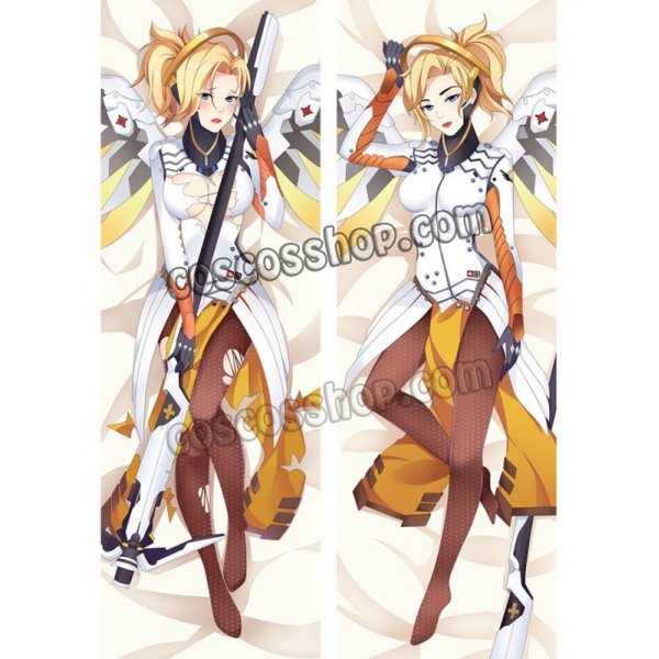 画像1: オーバーウォッチ Overwatch マーシー ニケ風 Mercy アンジェラ・ジーグラー風 ●等身大 抱き枕カバー (1)