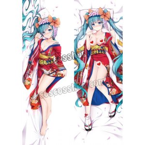 画像: VOCALOID ボーカロイド 初音ミク風 和服 浴衣 MIKU 可愛い ●等身大 抱き枕カバー